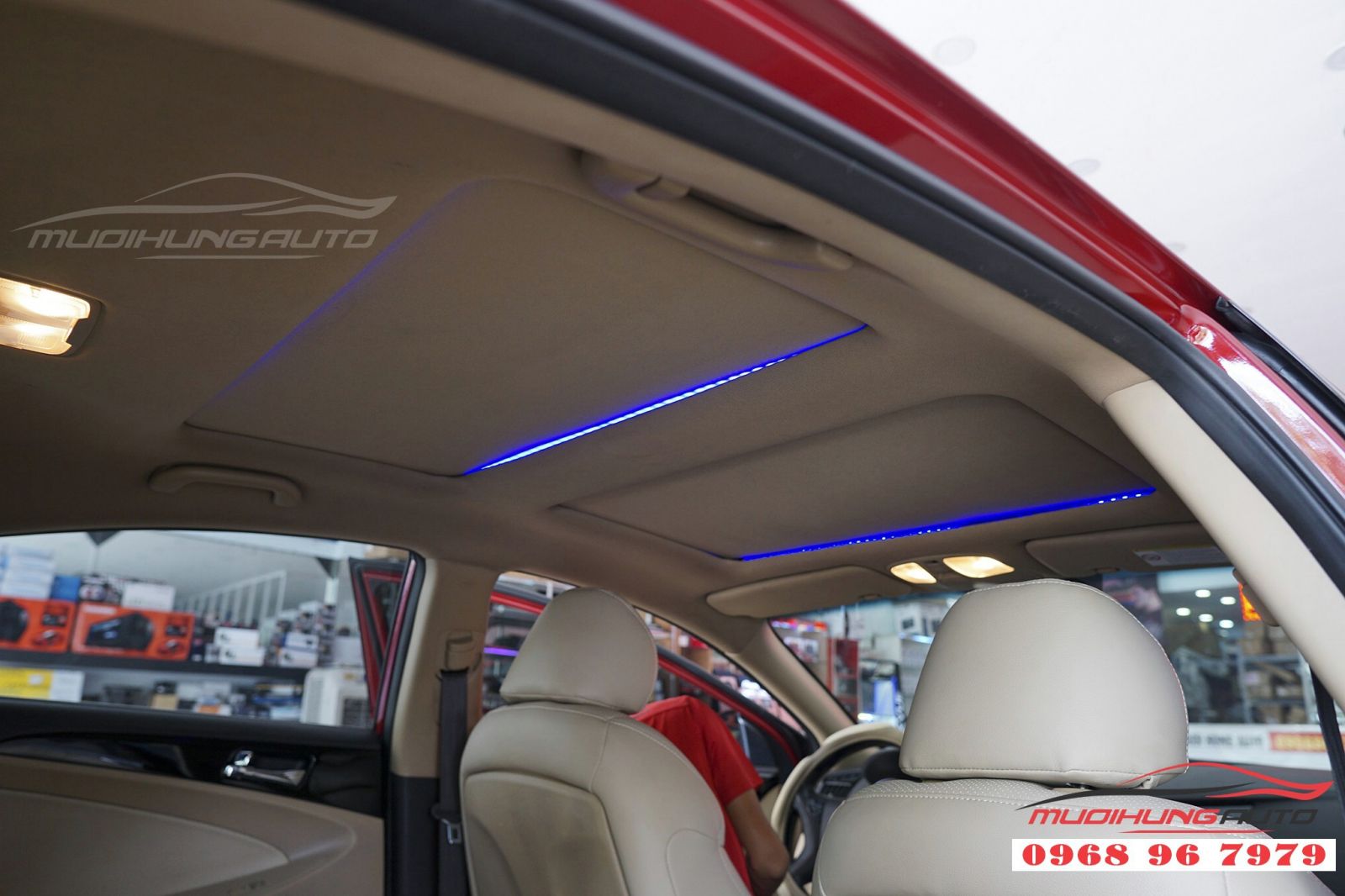 Độ LED trần nội thất cho Sonata tại TP HCM 01