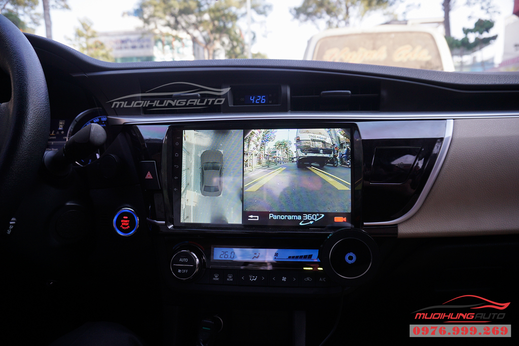 Gắn camera 360 độ chính hãng xe Toyota Altis 2018 