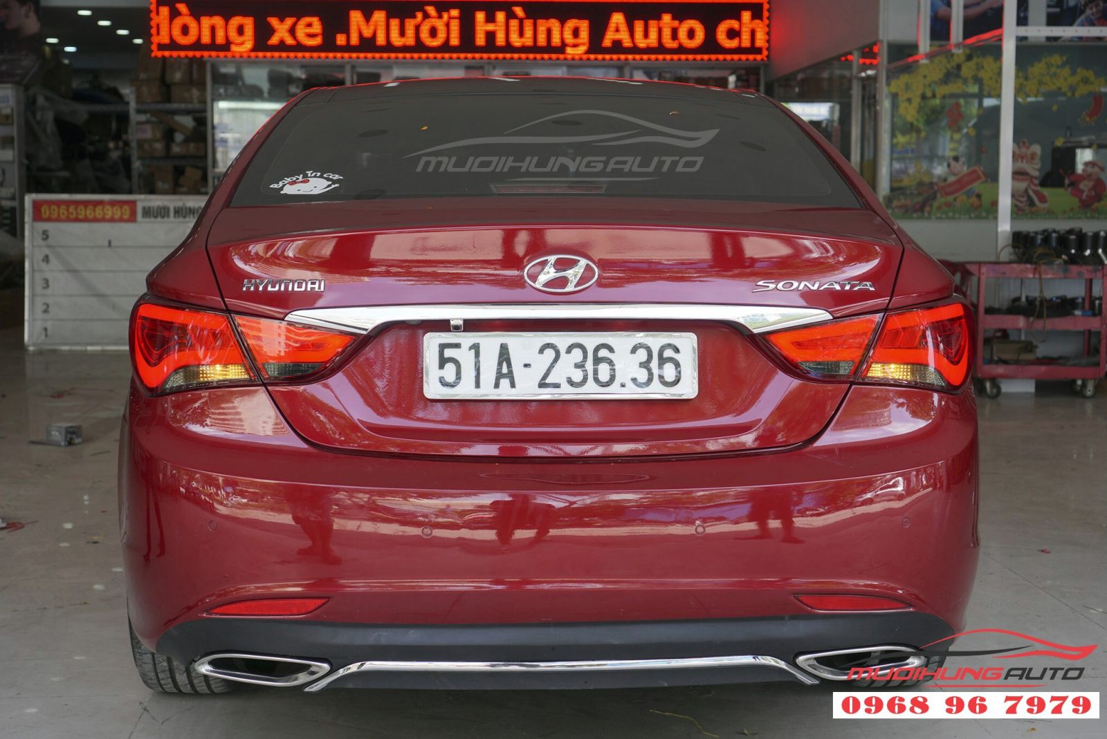 Hyundai Sonata 2011 độ đèn hậu nguyên cụm giá tốt 05
