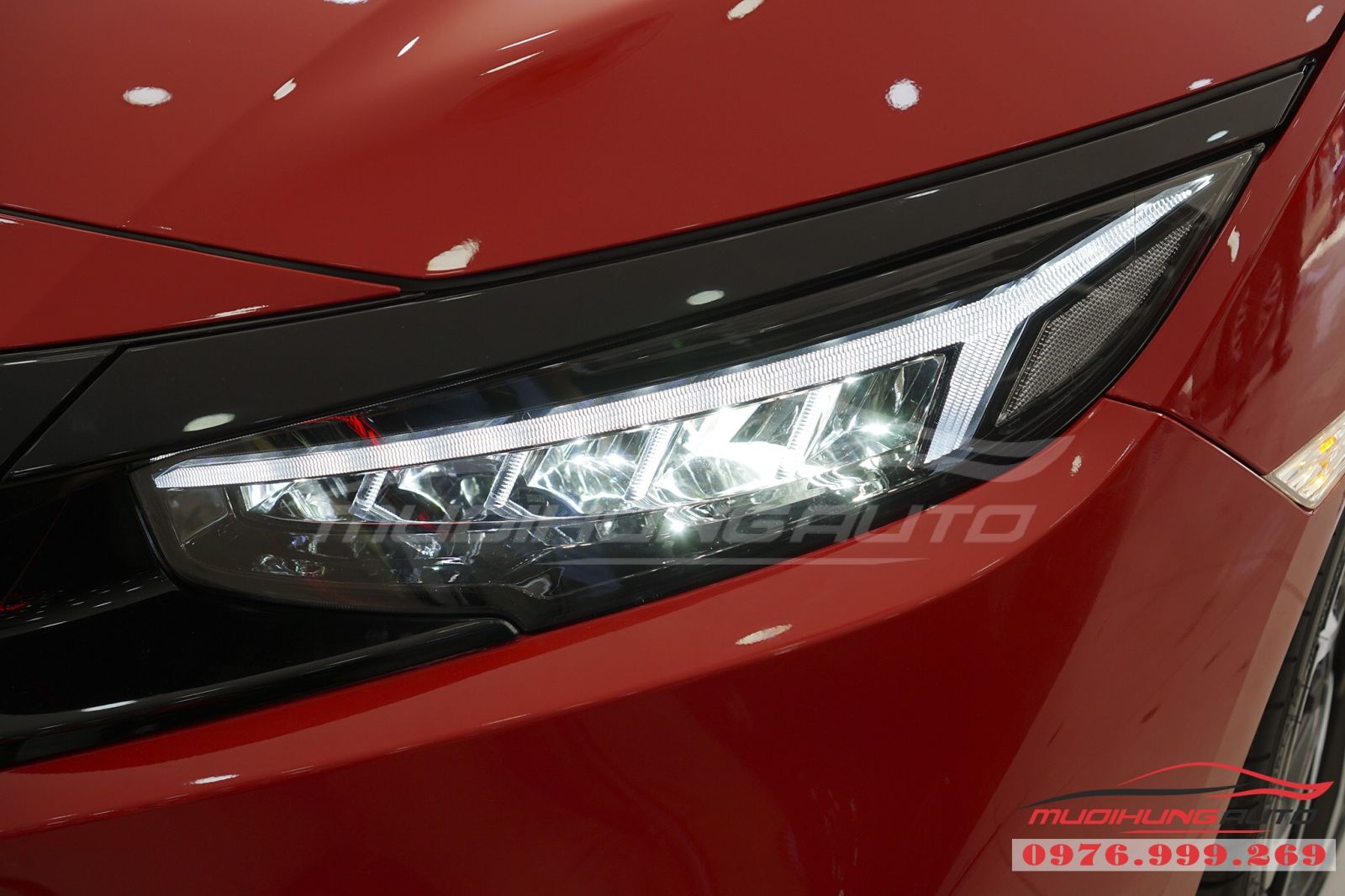 Honda Civic 2019 Lên Bộ Đèn Pha Led Audi Chất Lừ 01