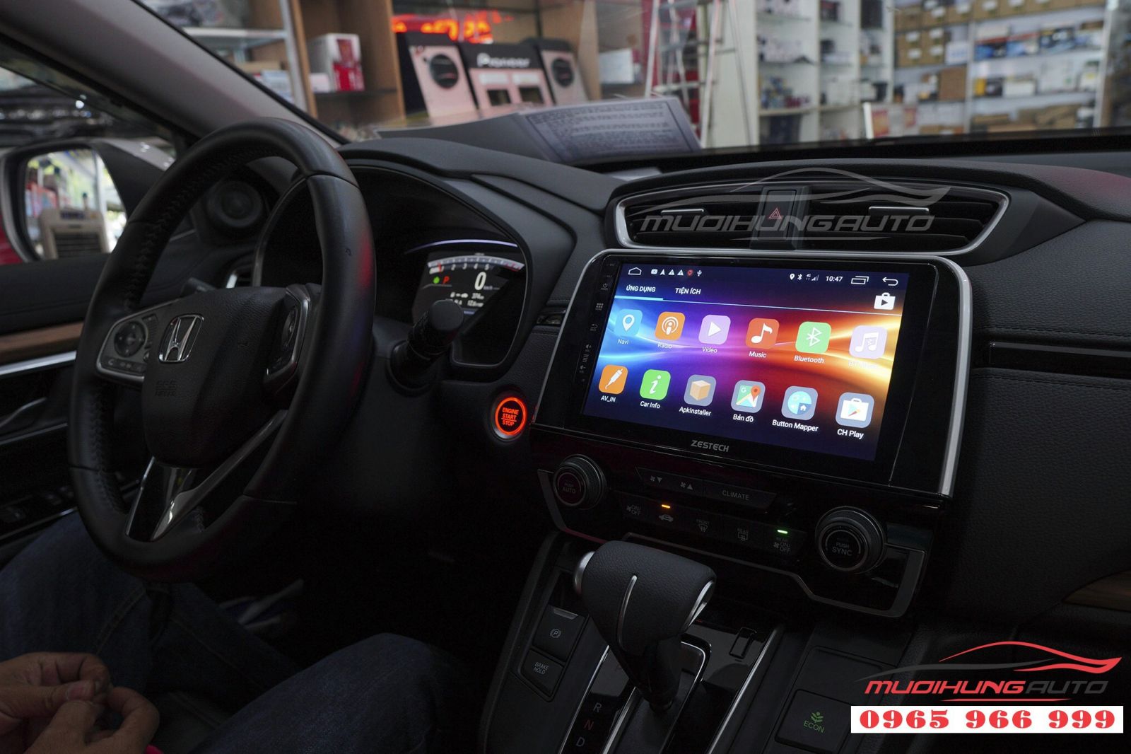 Lắp màn hình DVD Zestech Z500 cho Honda CRV 2018 