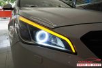 Độ LED mí mika và vòng Angel Eyes cho Sonata